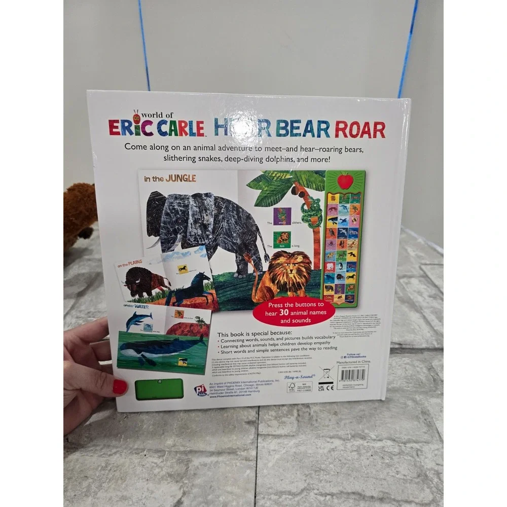 World of Eric Carle Hear Bear Roar Sound Book Battery Plush Bear Book VIDEO